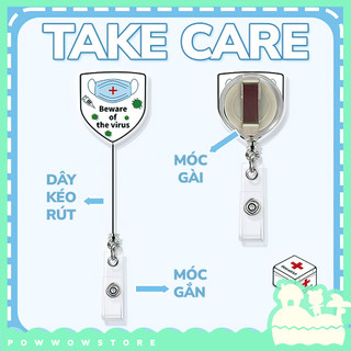 Lõi Tơrua Kéo Rút 60cm Sử Dụng Móc Vào Bao Đựng Thẻ Hoặc Móc Khoá Phong Cách Hoạ Tiết Take Care Health