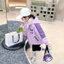 Áo khoác gió lót lông Kuromi chất vải tráng bạc chống nước, chống gió lót lông dày dặn- DOKIJI