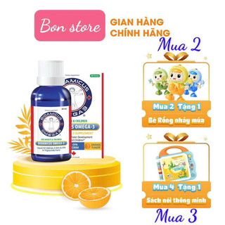 [Có tem tích điểm] Bioamicus Omega 3 Bổ Sung DHA Giúp Bé Thông Minh Mắt Sáng Khỏe Hương Cam Thơm Tự Nhiên 30ml