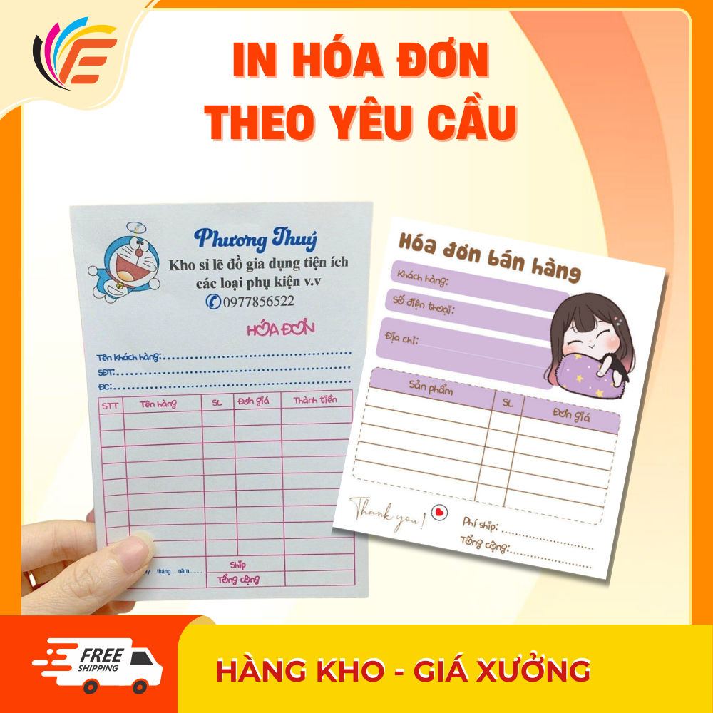 In Hóa Đơn Bán Lẻ Theo Yều Cầu In Hợp Đồng In Sổ Bán Hàng