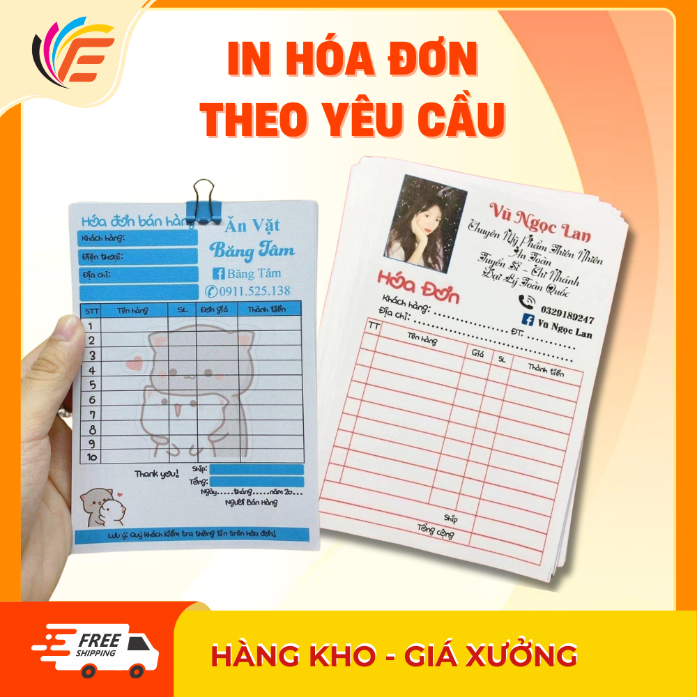In Hóa Đơn Bán Lẻ Theo Yều Cầu In Hợp Đồng In Sổ Bán Hàng