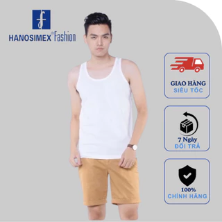 Áo ba lỗ Nam Hanosimex chất liệu 100% cotton thấm hút mồ hôi-Hàng chính hãng