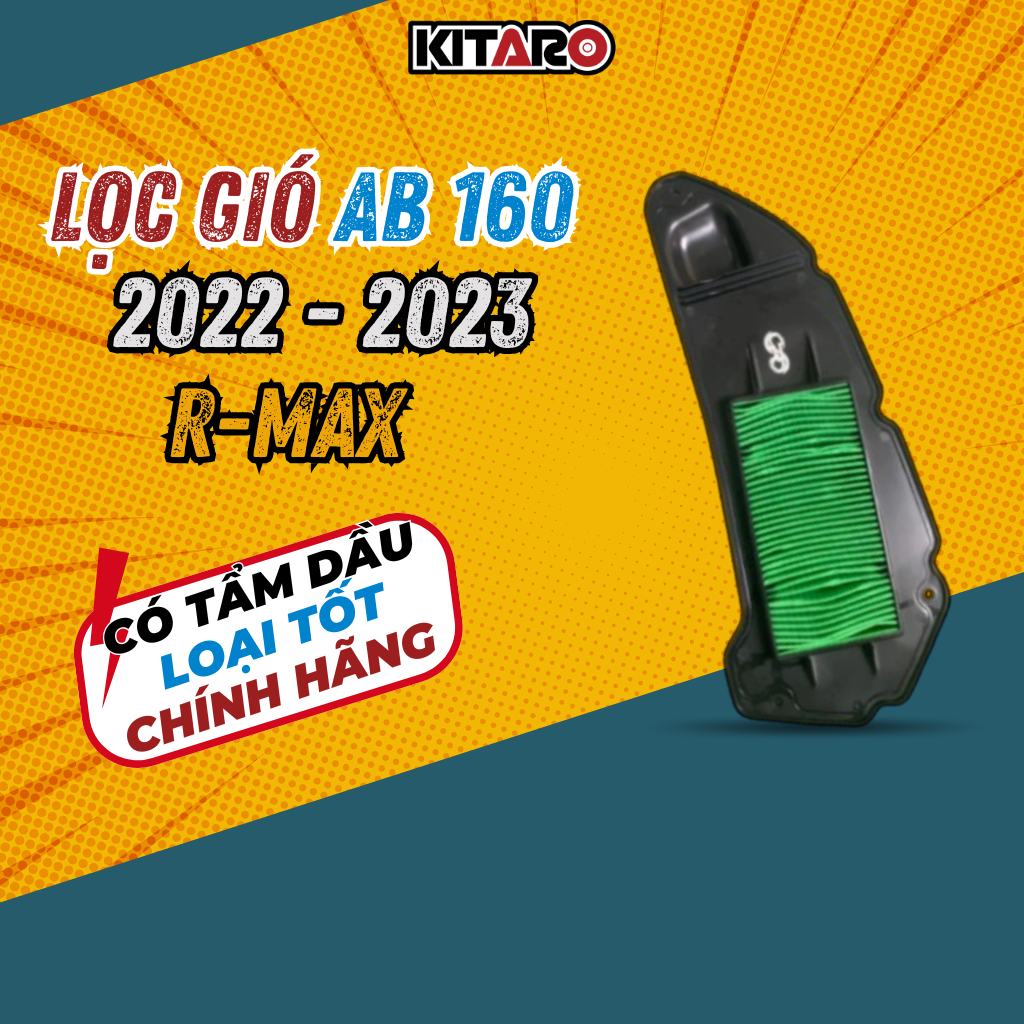 Lọc gió xe có tẩm dầu AB 125/160 2022-2023 chính hãng Roki R-Max-G ...