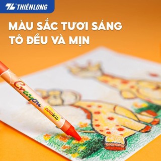 Bút sáp màu Thiên Long Colokit 12 màu và 24 màu tươi sáng tiêu chuẩn Châu Âu an toàn cho trẻ em tô màu, vẽ tranh