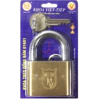 Khóa  đồng bấm Việt Tiệp chính hãng, khóa treo đồng chống cắt Việt Tiệp