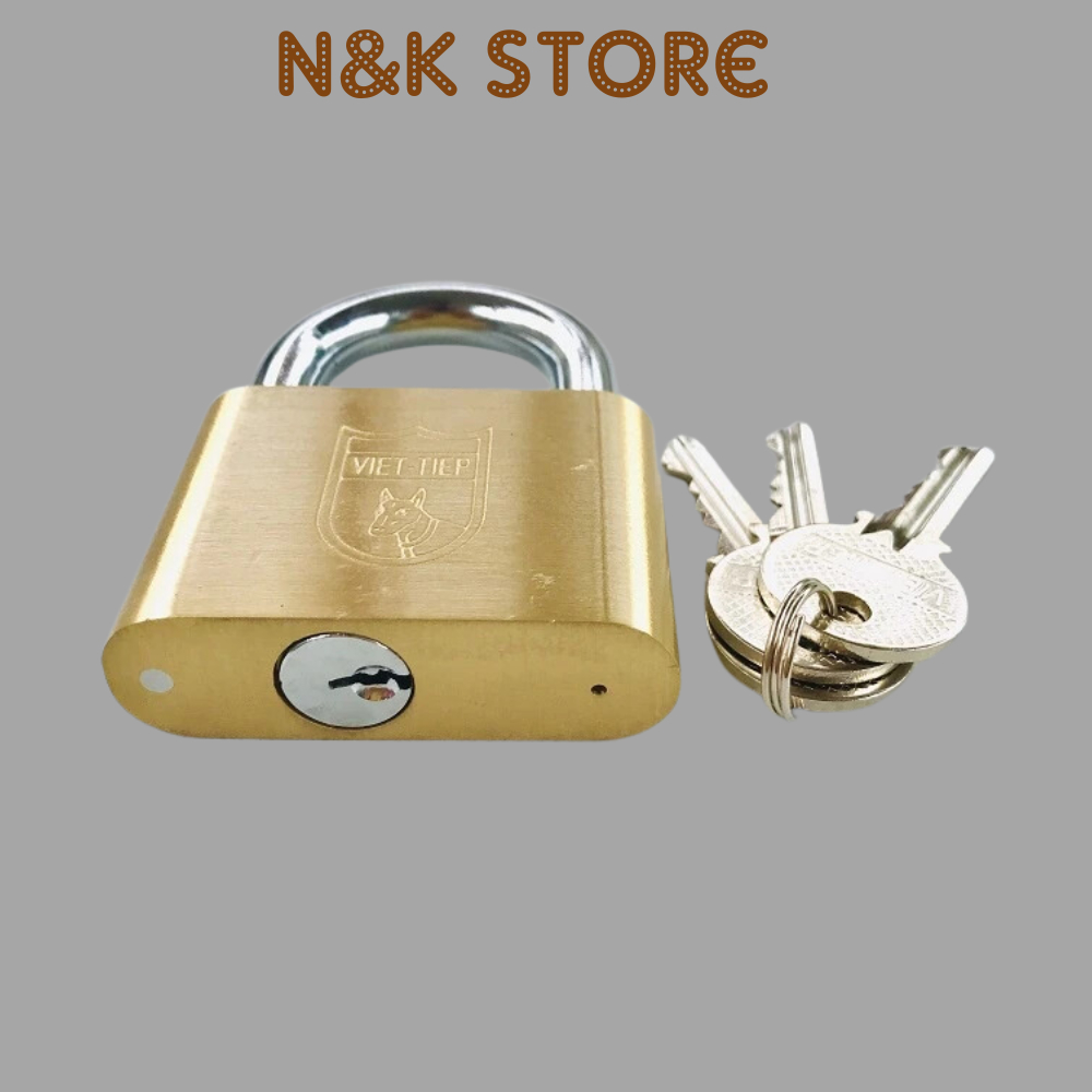Khóa  đồng bấm Việt Tiệp chính hãng, khóa treo đồng chống cắt Việt Tiệp