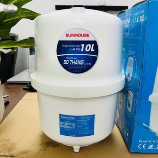 Bình áp nhựa 10 Lít Sunhouse - Tặng kèm van bình áp - Chính Hãng 100% - Bảo Hành 6 Tháng