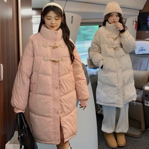 Áo PHAO DÁNG DÀI KHÓA SỪNG cài (kèm ẢNH THẬT) tone PASTEL hàng Quảng Châu chất bông ấm big size Order