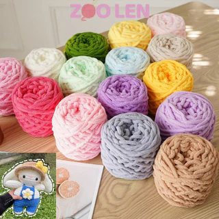 Len Nhung Đũa, Len Bông Sữa, Len Đan Móc Thú Bông Siêu Mềm Mịn (cuộn 90gr-100gr) - ZooLen