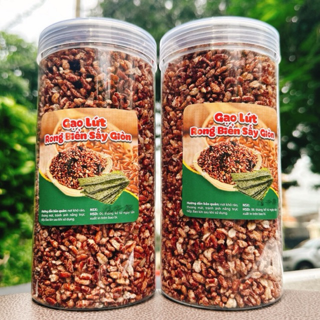 Gạo Lức Rong Biển Sấy Giòn Oganic loại 1 bao ăn - 1hộp 300gr