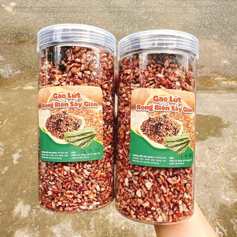Gạo Lức Rong Biển Sấy Giòn Oganic loại 1 bao ăn - 1hộp 300gr