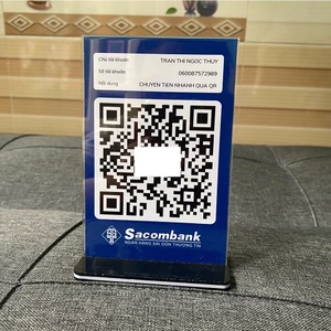 Standee Menu Mica A6 Đế lùa 2 mặt, Mica Đài Loan
