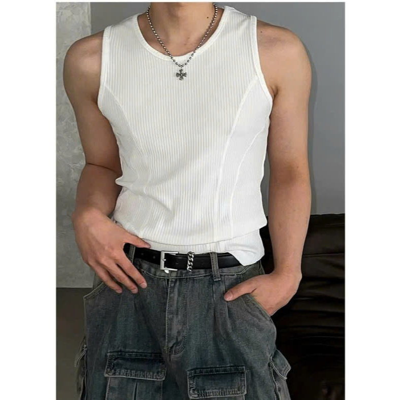 Áo thun Tanktop Body SEST thun tăm ICVCVNI Unisex menwear