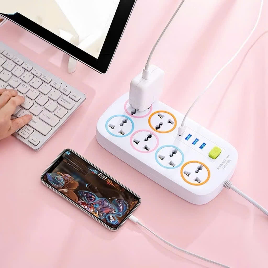 Ổ Cắm Điện Thông Minh Cổng USB Tiện Lợi An Toàn Chống Giật Chống Cháy Nổ,  Ổ ĐIỆN ĐA NĂNG - ODIEN8324