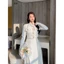 Set Dạ Tweet Cổ Nơ Kem Đen Thiết Kế Cao Cấp - Kim Thoa Design Kèm Video