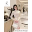 Set Ren Kem Chân Váy Xếp Ly Đính Tag Đá (Áo ren 1 lớp không kèm áo lót trong+ cvay hai lớp)- Kim Thoa Design