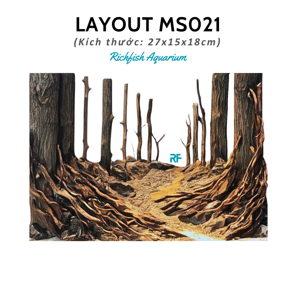 Layout Rừng Thẳng ver.2 dùng trang trí bể cá nhỏ kích thước 30x20x20cm ...