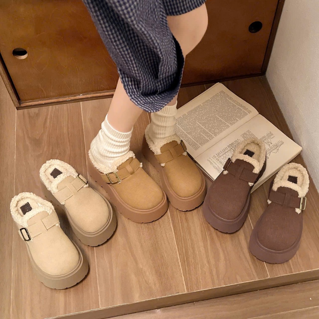 Dép nữ, dép lông sục nữ đế bánh mì xinh xắn, ấm áp