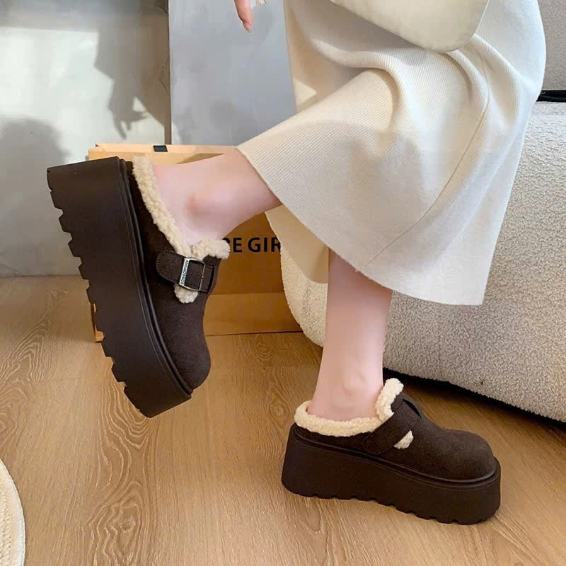 Dép nữ, dép lông sục nữ đế bánh mì xinh xắn, ấm áp