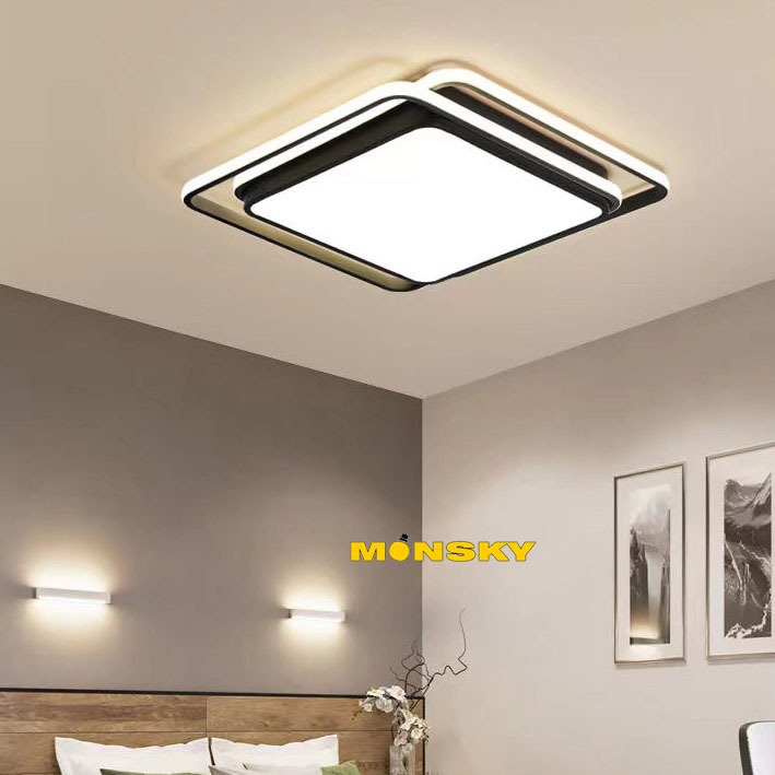 Ảnh Đèn ốp trần MONSKY SOMAN bóng đèn ánh sáng 1 màu trắng độc đáo hiện đại trang trí nội thất (001) 2