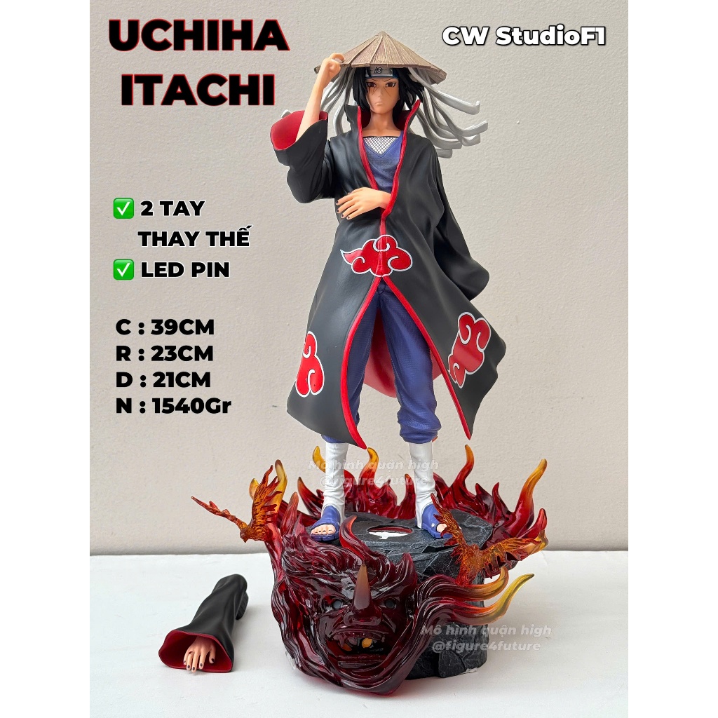 (39cm - LED) Mô hình Uchiha Itachi cao 39cm có 2 tay thay thế - Itachi ...