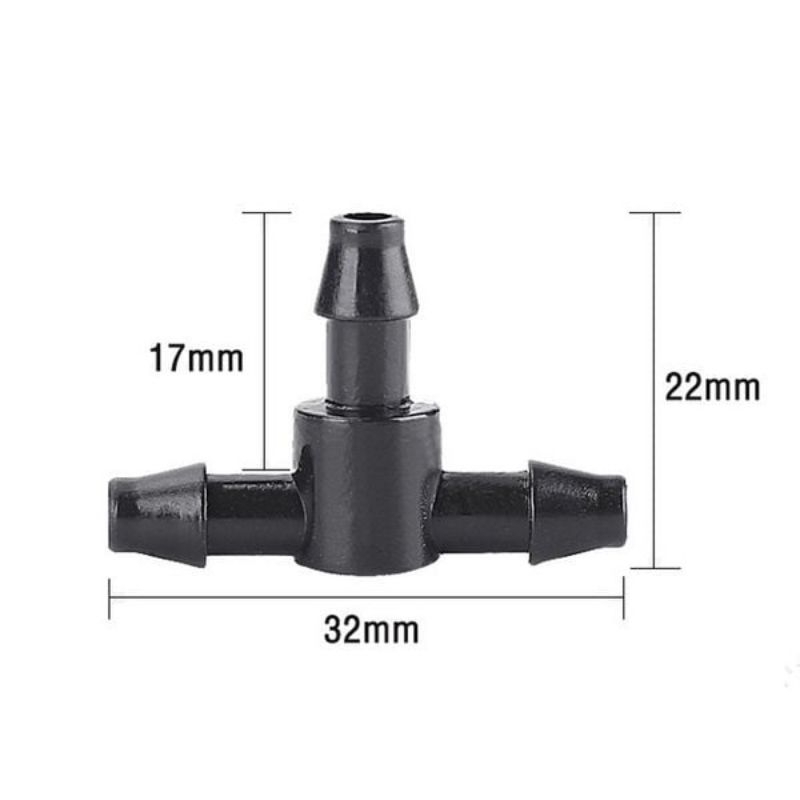 10 Tê chia 3 nối ống LDPE 6mm tưới nhỏ giọt, tê nối 3 đâu gài-Hệ thống tưới phun sương, nhỏ giọt