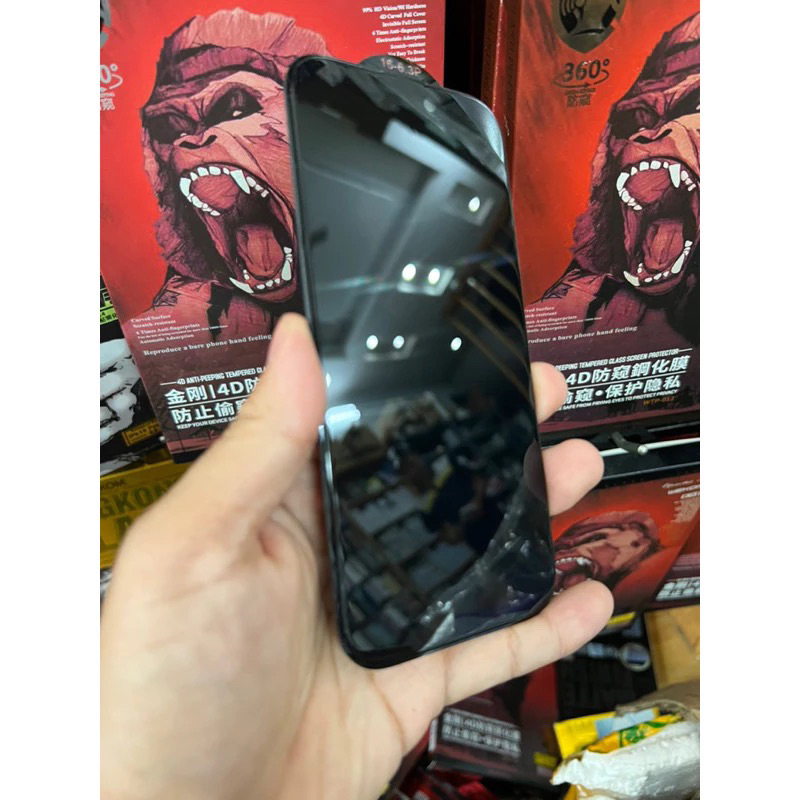 KÍNH CƯỜNG LỰC iPhone CHỐNG NHÌN TRỘM 360 Độ + 28 độ Không Hộp 4D dành cho ip 6 đến 17 Pro max