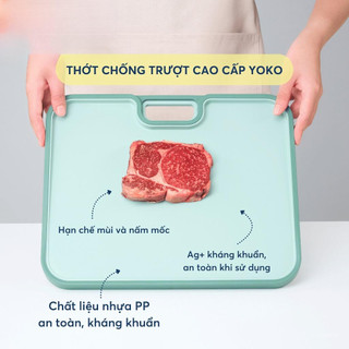 Thớt Chống Trượt Kháng Khuẩn Cao Cấp - Dùng Để Thái, Cắt, Các Loại Rau Củ, Thực Phẩm, Thịt Cá