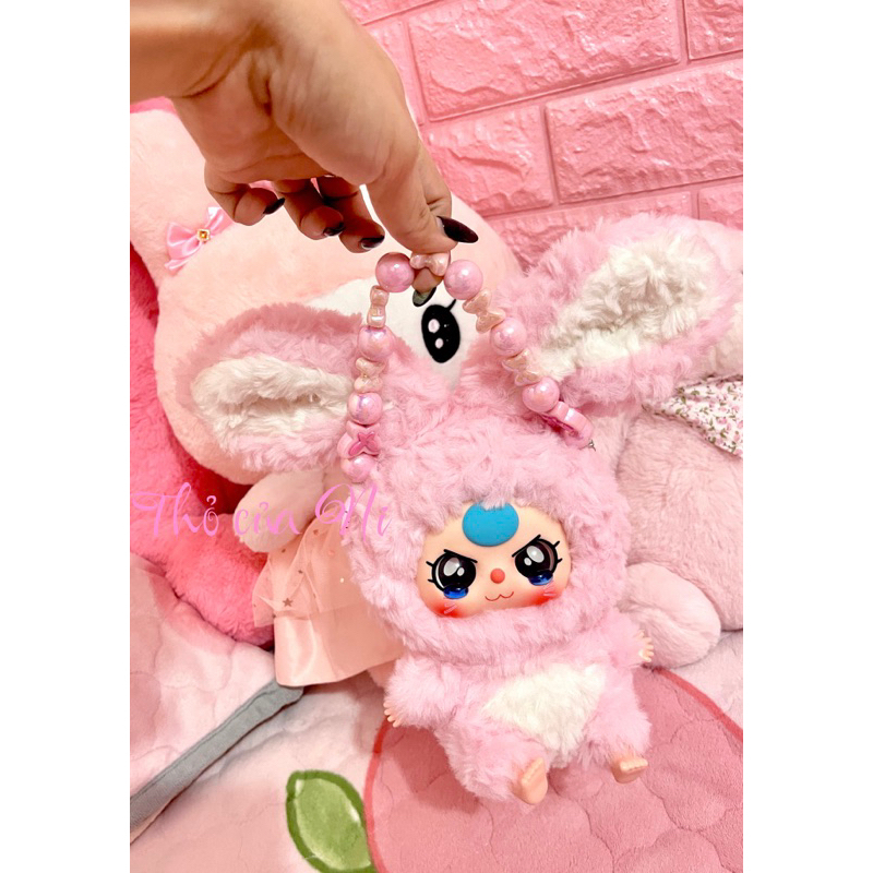 Thỏ hồng mắt rưng Baby Three (Tặng kèm dây luôn) | Shopee Việt Nam