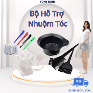 Dụng Cụ Nhuộm Tóc Cao Cấp - Lược nhuộm, Bát nhuộm, Gang tay, Mũ ủ tóc _ Tony Hair