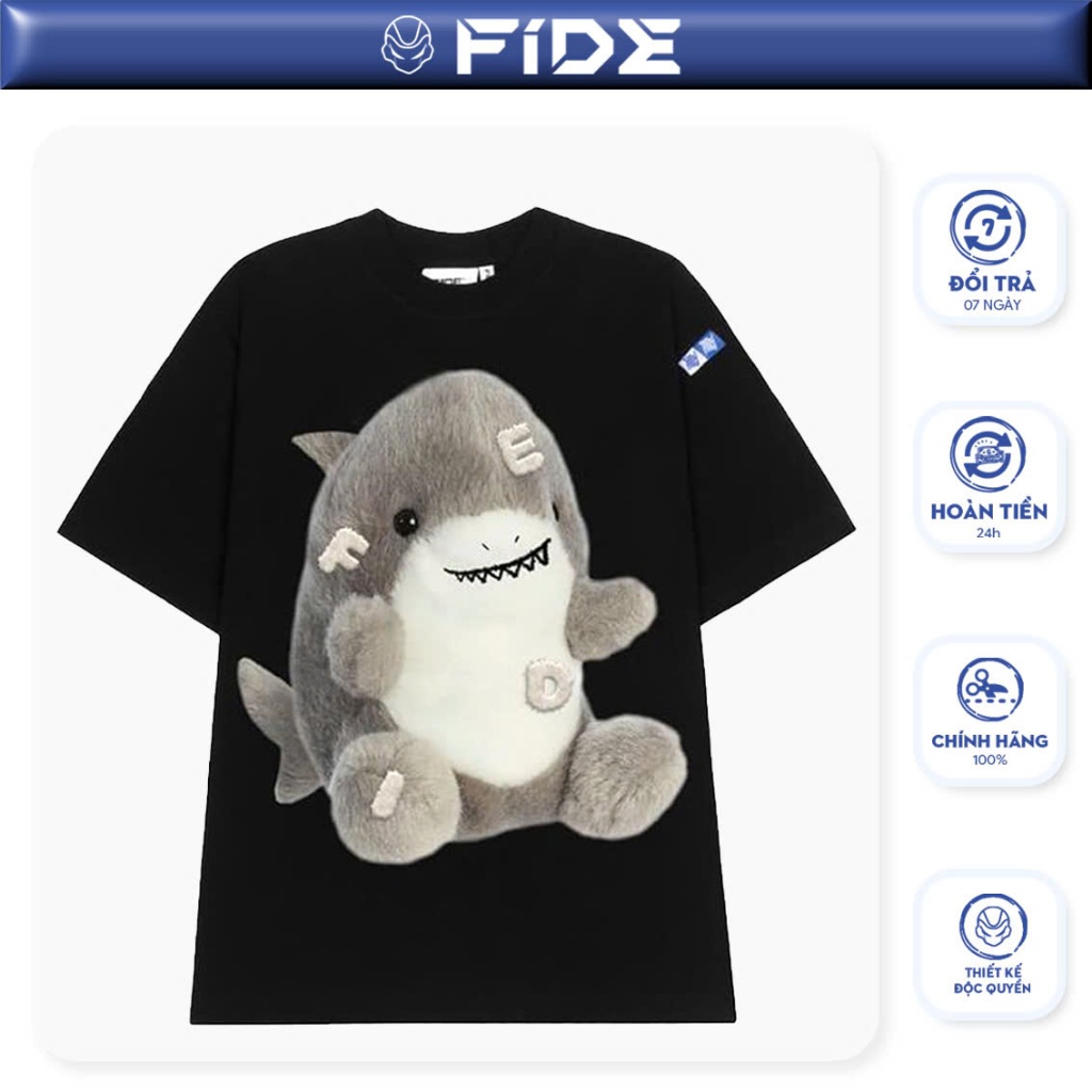 Ảnh Áo thun FIDE cá mập Baby Shark phông unisex nam nữ form rộng cổ tròn ulzzang BABY SHARK 02 1