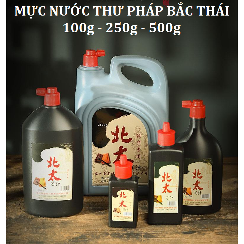 MỰC VIẾT THƯ PHÁP Mực Bắc Thái Mực Tàu Mực Nước Thư Pháp Đủ Size 100g 250g 500g có mã giảm giá & miễn phí ship
