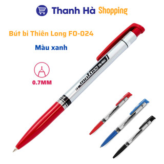 Bút bi Thiên Long FO-024 - ngòi 0.7mm - mực xanh, đỏ, đen hệ dầu, đạt tiêu chuẩn an toàn Châu Âu