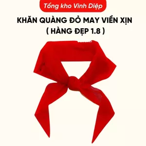Khăn Quàng đỏ May viền Xịn ( Hàng đẹp 1.8 )