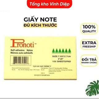 Giấy note Pronoti, giấy vàng ghi chú, giấy nhớ