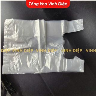 1kg túi nilon bóng 2kg có quai đựng hàng, chất dai, đẹp - 2 màu trắng, hồng