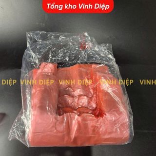 1kg túi nilon bóng 2kg có quai đựng hàng, chất dai, đẹp - 2 màu trắng, hồng