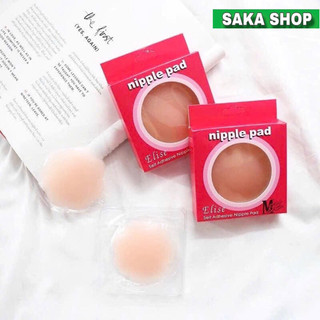 Miếng dán ngực silicon hộp 2 miếng màu hồng , miếng dán ti silicon dán nhũ hoa
