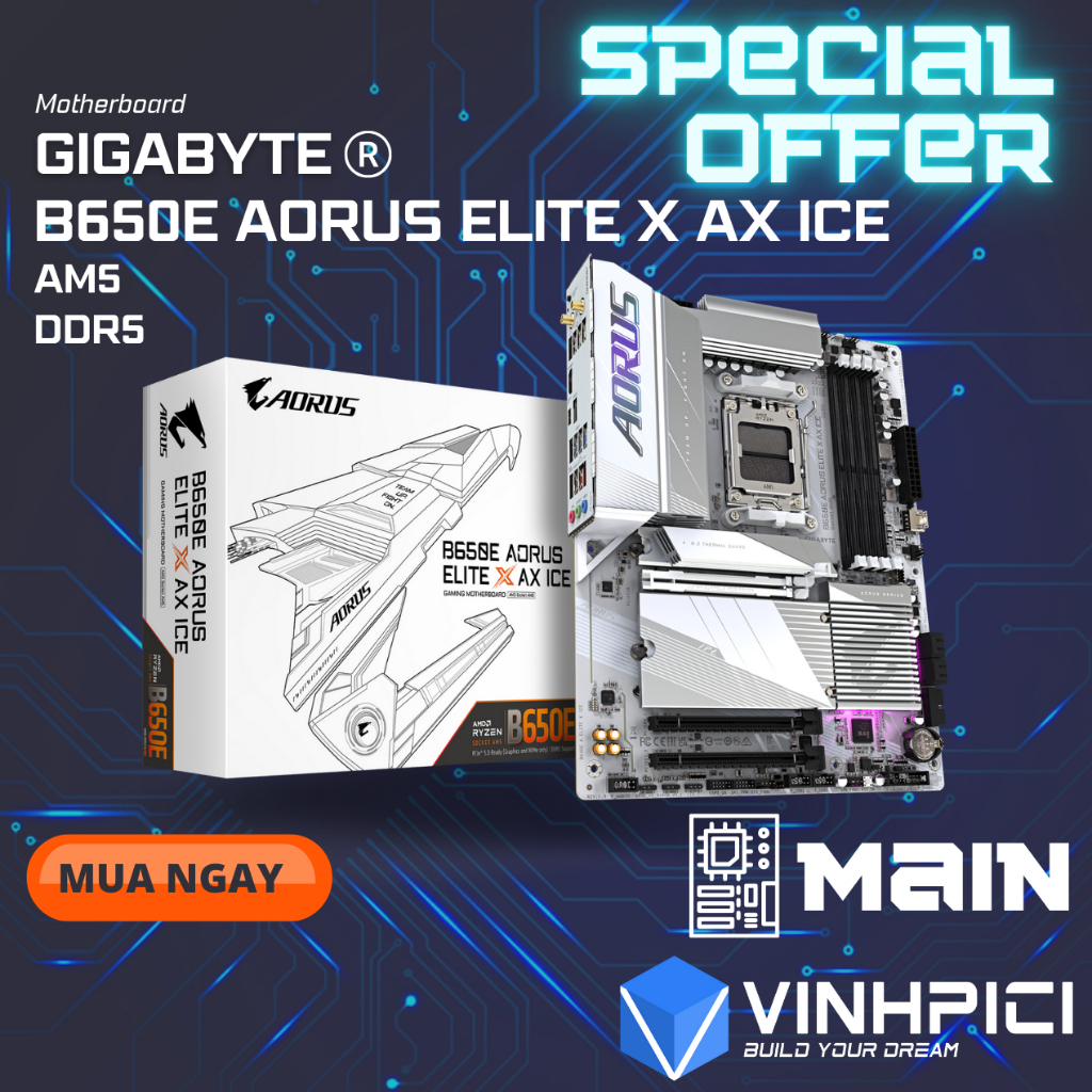 Mainboard GIGABYTE B650E AORUS ELITE X AX ICE [NEW] Shopee Việt Nam