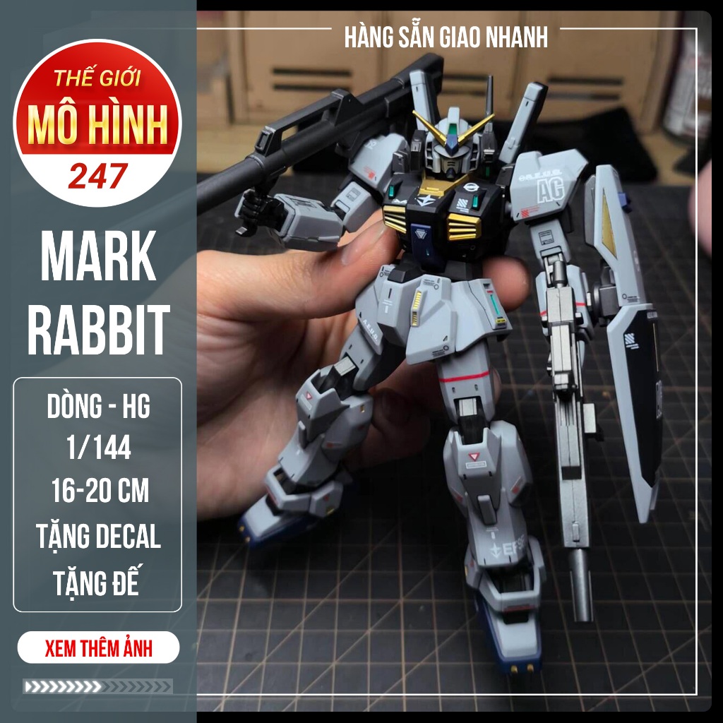 Combo Mô hình lắp ráp Gundam Mark Rabbit MK-2 + Đế trưng xịn + Decal ...