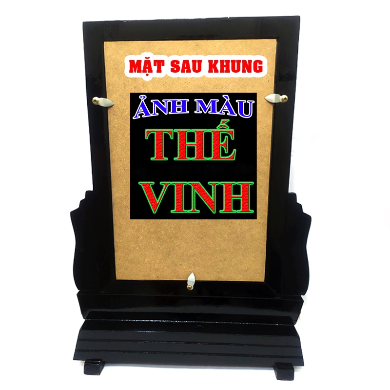 Khung ảnh thờ có chân bằng gỗ Cao Cấp có nhiều kích thước (Đen) - Shop chỉ nhận đơn hàng Hỏa Tốc tại Hồ Chí Minh
