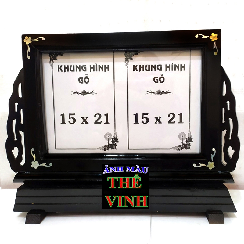 Khung hình thờ đôi bẳng gỗ cao cấp nhiều kích thước (Đen) - Shop chỉ nhận đơn hàng Hỏa Tốc tại Hồ Chí Minh