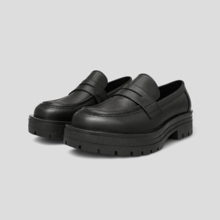 Giày Chunky Loafer D6 - JOG04 , chất liệu da bò Nappa nguyên tấm , đế TPR tăng chiều cao 5cm ( D6 )