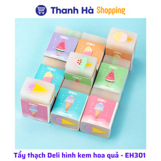 Bộ gôm tẩy Thiên Long, Deli mềm dẻo, xóa sạch vết chì trên giấy, phù hợp học sinh - Màu ngẫu nhiên