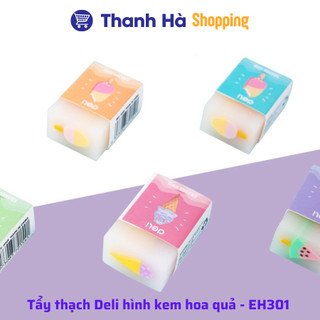 Bộ gôm tẩy Thiên Long, Deli mềm dẻo, xóa sạch vết chì trên giấy, phù hợp học sinh - Màu ngẫu nhiên