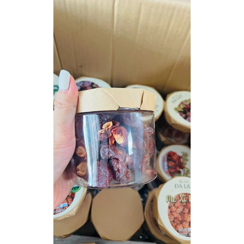 [1 Kg ] Đào chẻ , Chua mặn Ngọt . Xí muội đà Lạt , ăn vặt .  Trái cây sấy Minh Nhi