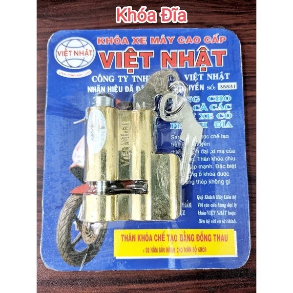 Khóa đĩa xe máy chống trộm Việt Nhật, khóa phanh đĩa chống cắt Việt Nhật