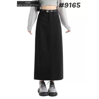 QCL1 6092 Chân váy dạ dài dáng A kèm đai form siêu đẹp