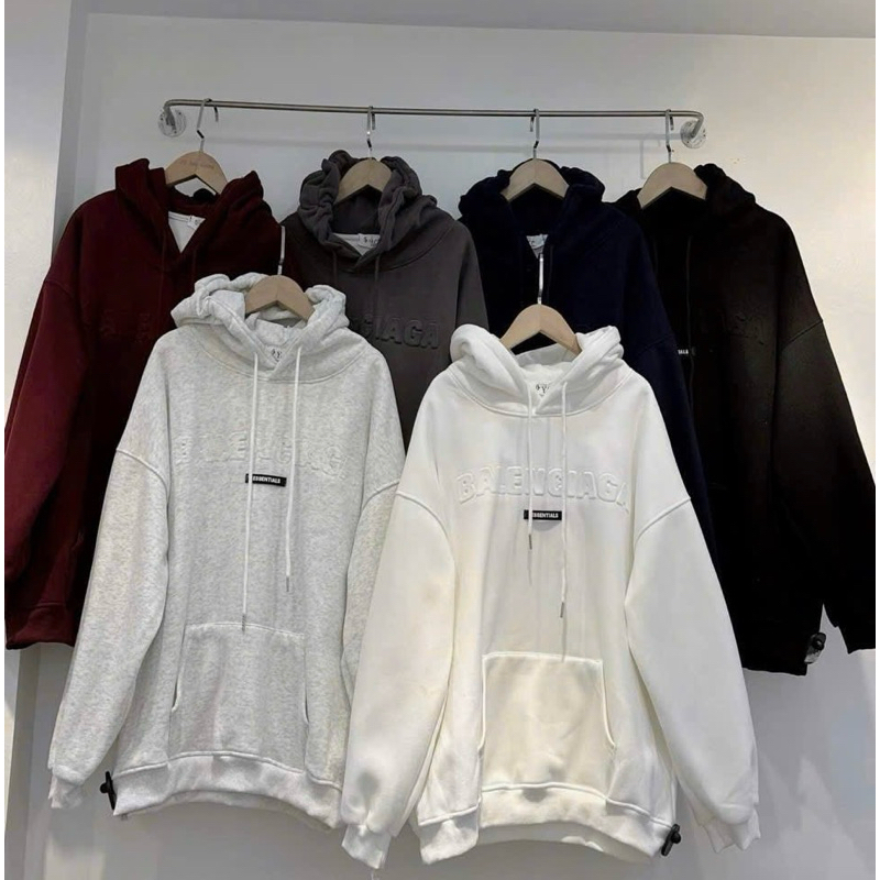 Áo hoodie nỉ Balen lót nhung Loại 1 (Sẵn /ảnh thật)