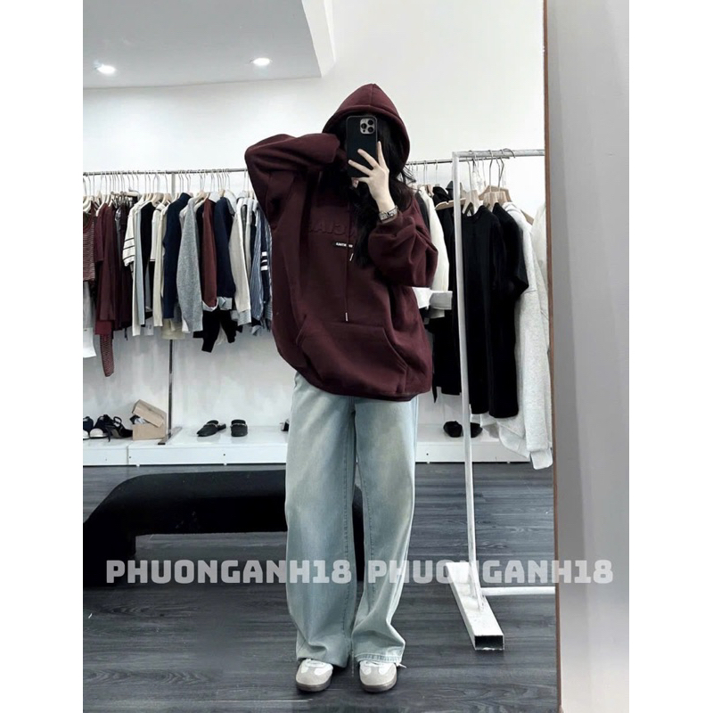 Áo hoodie nỉ Balen lót nhung Loại 1 (Sẵn /ảnh thật)